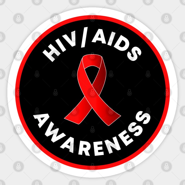 HIV / AIDS Disability Awareness Hiv Aids Sticker TeePublic